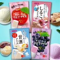 お試し送料無料600円！おうちで凍らせて食べるアイス4種類から選べる！⇒ぶどう・りんご・しるこ・甘酒（各70g×4本入り）